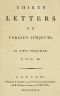 [Gutenberg 59711] • Thirty Letters on Various Subjects, Vol. 2 (of 2)